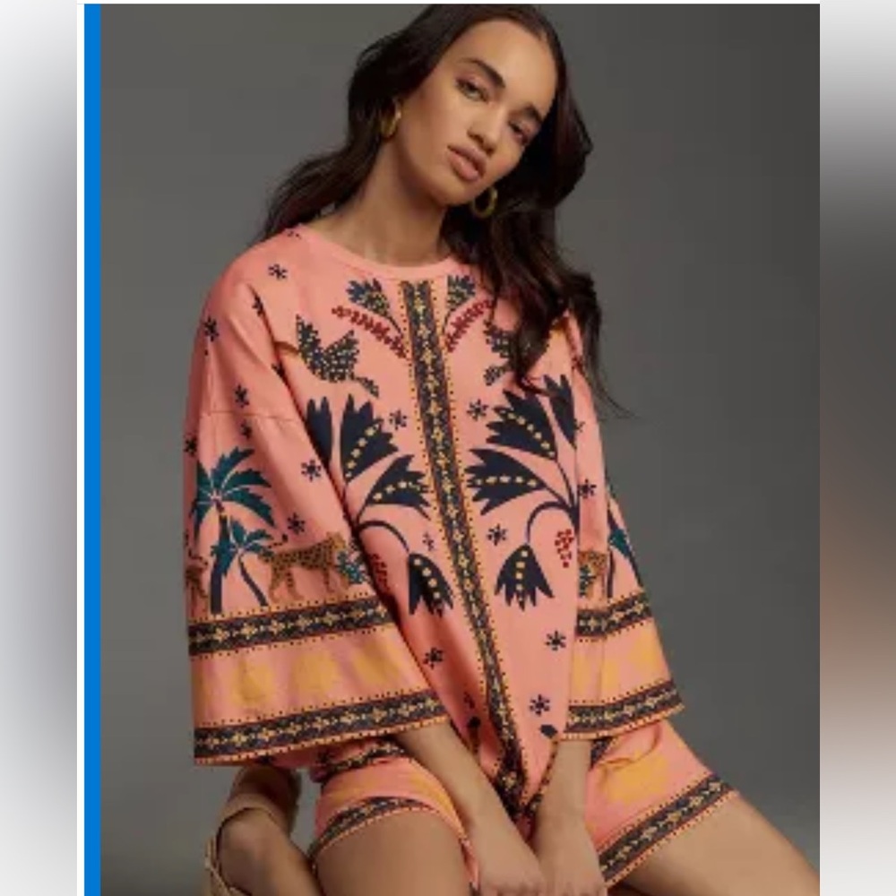 NWT FARM RIO PRINTED SHIFT MINI DRESS S